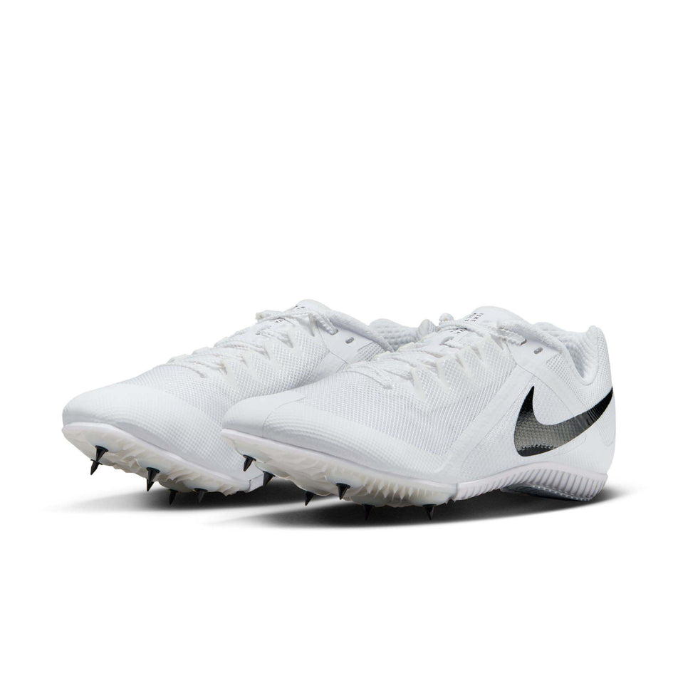 A pair of Nike Rival Multi Track & Field Multi-Event Spikes in the White/Black-Metallic Silver colourway (8049514152098)