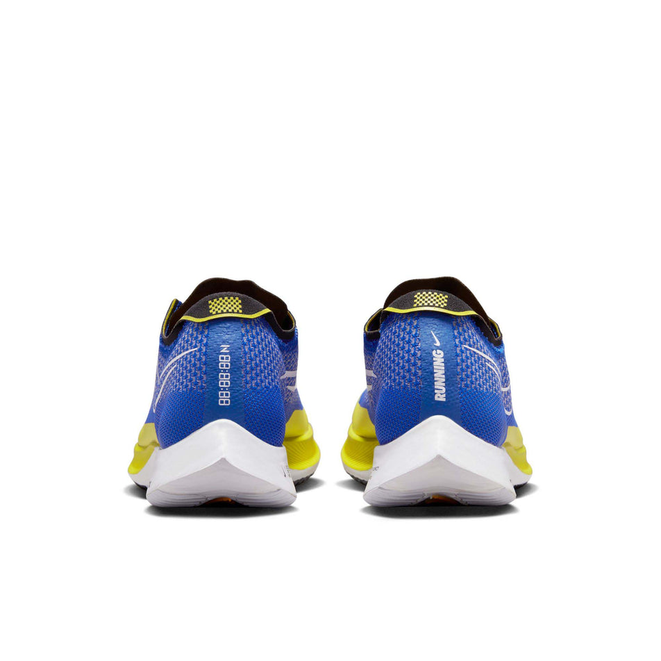 Back of a pair of Nike Men's Streakfly Road Racing Shoes in the Racer Blue/White-Black colourway (7970596716706)
