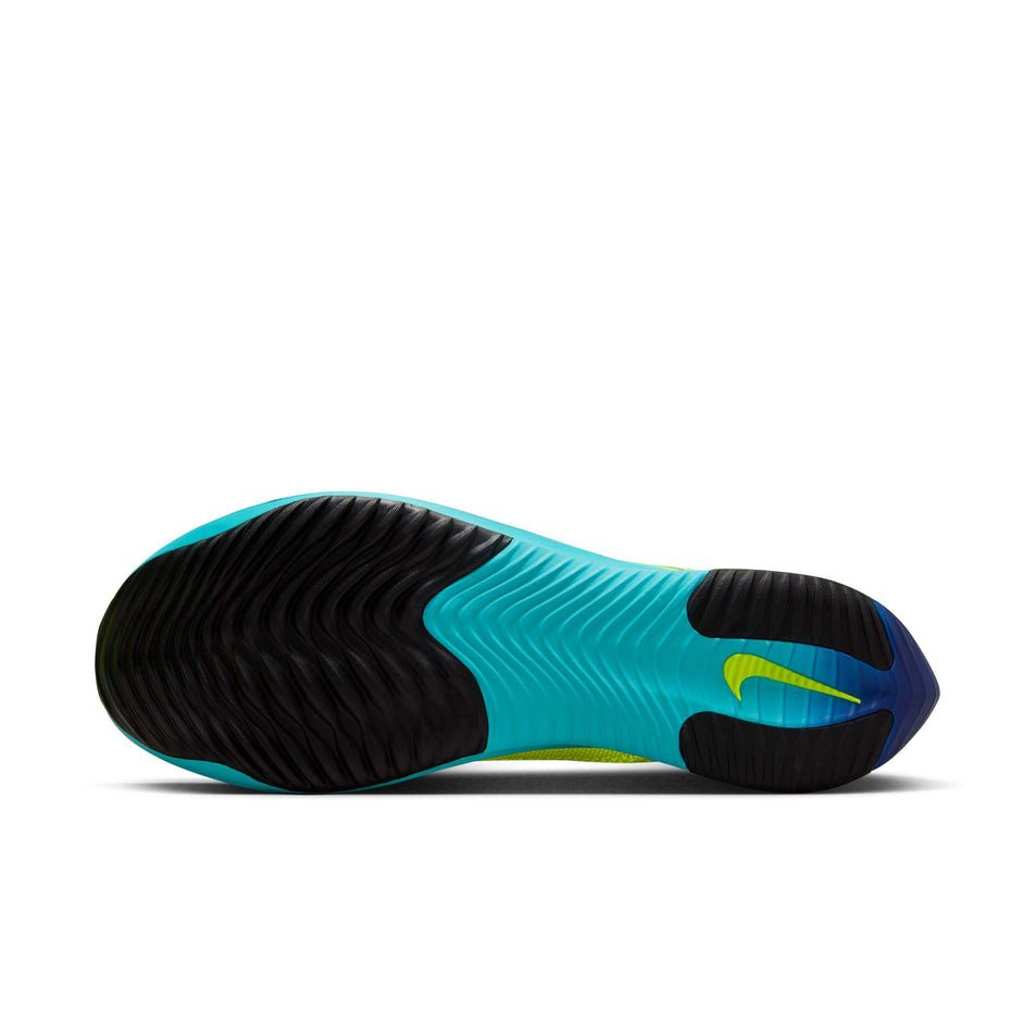 Outsole of the left shoe from a pair of Nike Road Racing Shoes in the Volt/Black-Bright Crimson-Volt colourway (8194545975458)