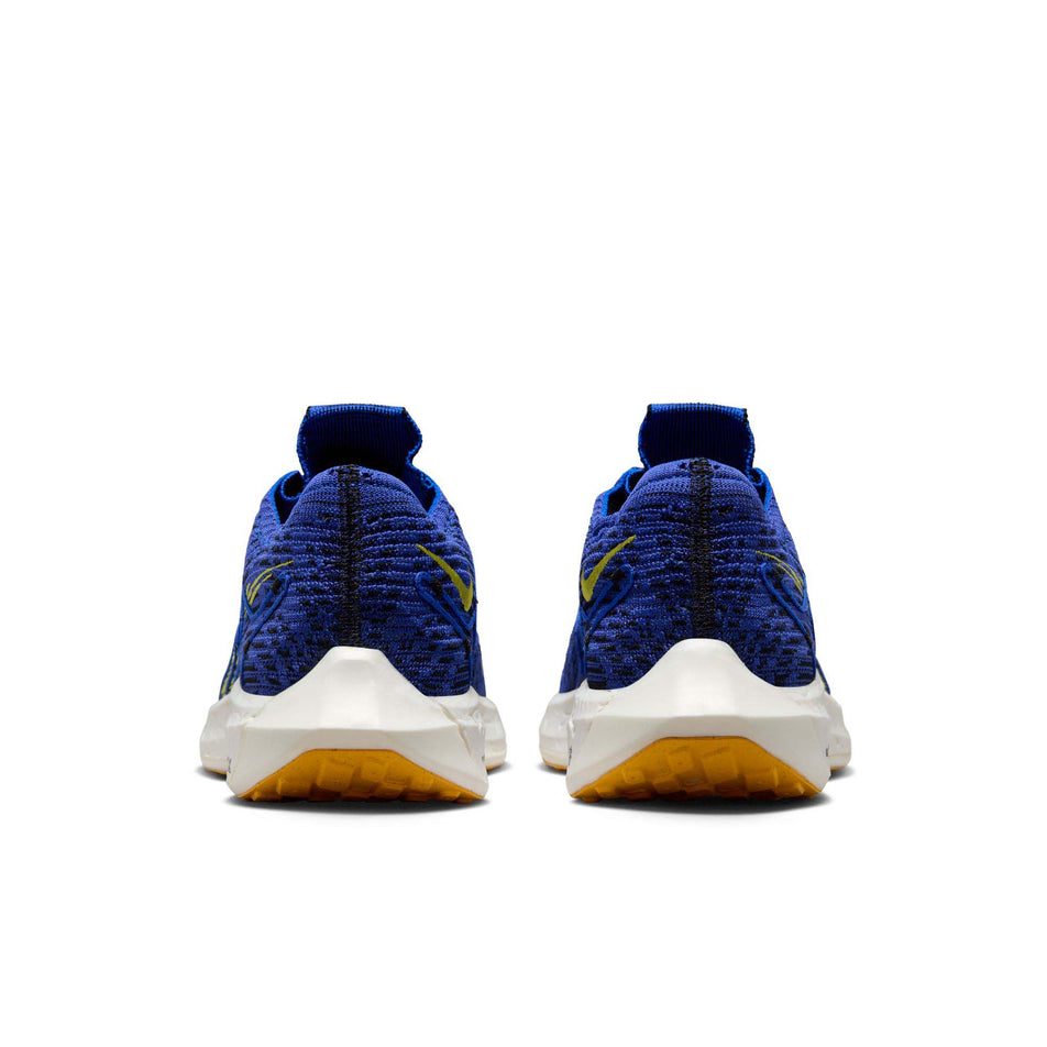 The back of a pair of Nike Men's Pegasus Turbo Road Running Shoes in the Racer Blue/High Voltage-Black-Sundial colourway (7970640265378)
