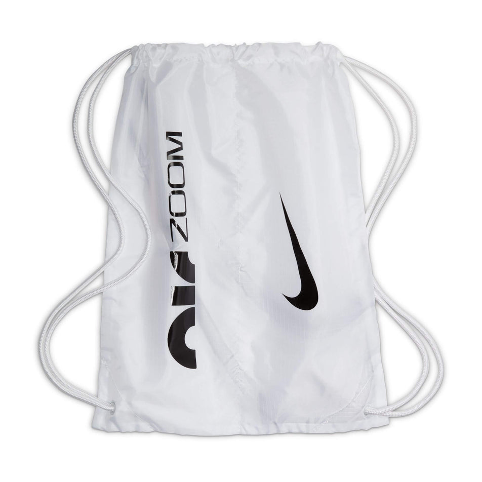 The storage bag that come with a pair of Nike Women's Alphafly 2 Road Racing Shoes in the BLACK/TOPAZ GOLD-SEA CORAL-WHITE colourway (7870344462498)
