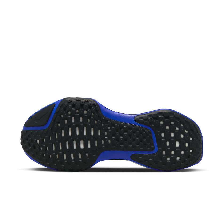 Outsole of the left shoe from a pair of Nike Men's Invincible 3 Road Running Shoes in the Black/White-Racer Blue-High Voltage colourway (7970751381666)