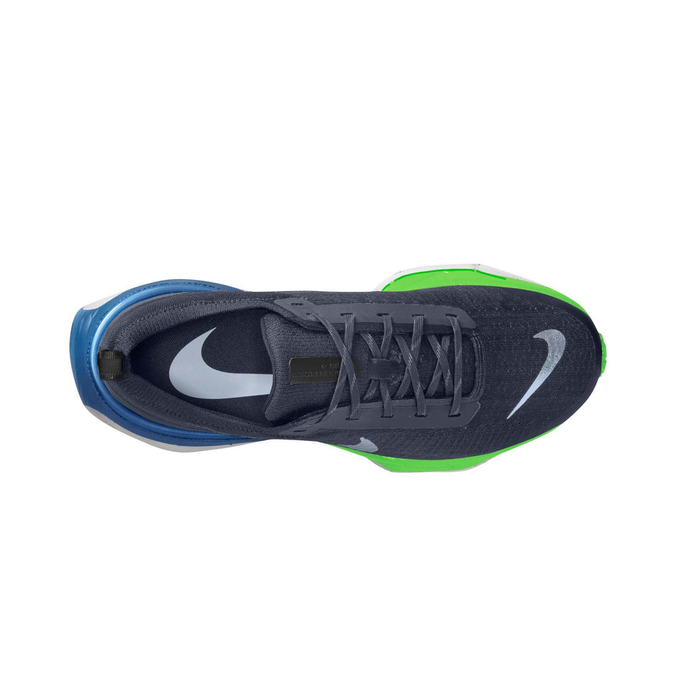 Upper of the right shoe from a pair of Nike Men's Invincible 3 Road Running Shoes in the Thunder Blue/Lt Armory Blue-Black-White colourway (8135379189922)