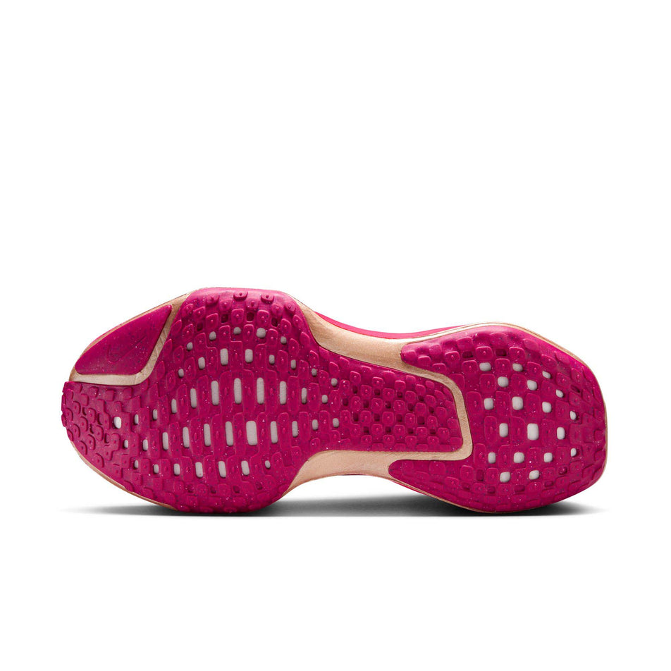 Outsole of the left shoe from a pair of Nike Women's Invincible 3 Road Running Shoes in the Fierce Pink/Fireberry-Pink Spell colourway (8104396456098)