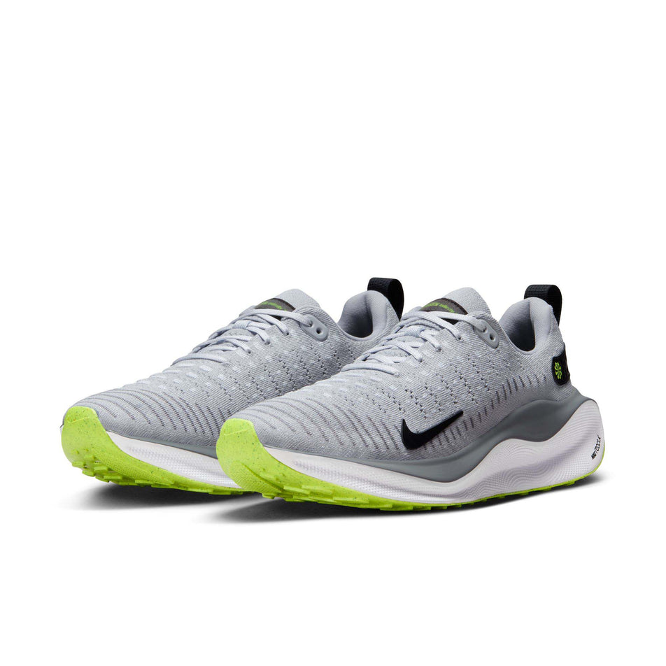 A pair of Nike Men's Infinity RN 4 Road Running Shoes in the Wolf Grey/Black-Pure Platinum-Cool Grey colourway (8070578765986)