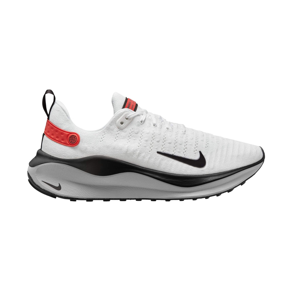 Lateral side of the right shoe from a pair of Nike Men's Infinity RN 4 Road Running Shoes in the White/Velvet Brown-Platinum Tint colourway (7979509055650)