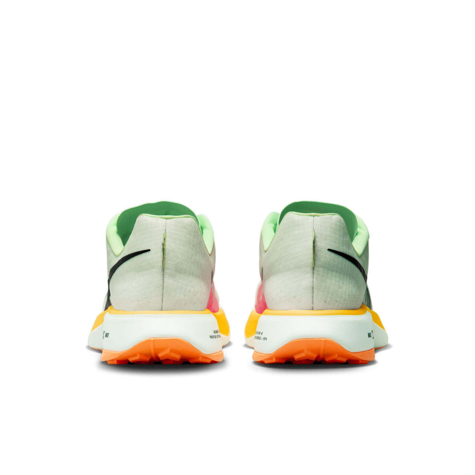 The back of a pair of Nike Men's Ultrafly Trail Racing Shoes in the Summit White/Black-Vapor Green colourway (8185977176226)