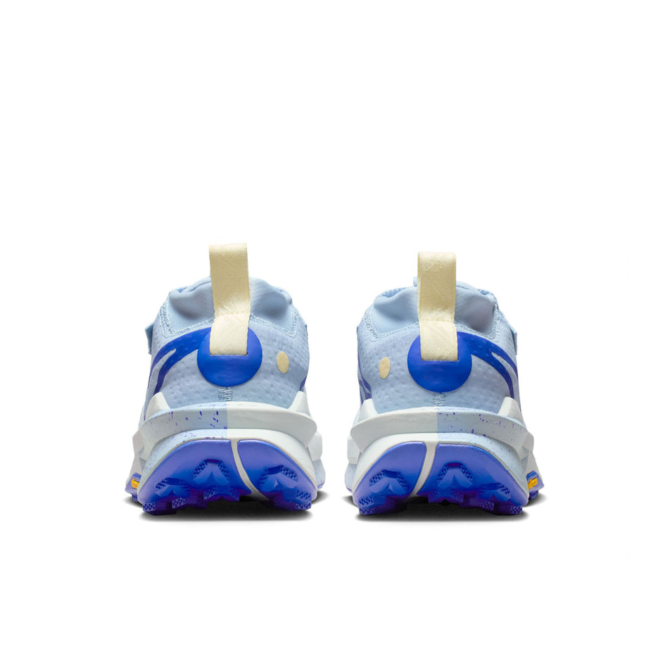 The back of a pair of Nike Women's Zegama Trail 2 Trail Running Shoes in the Light Armory Blue/Racer Blue-World Indigo  colourway. (8756169441442)