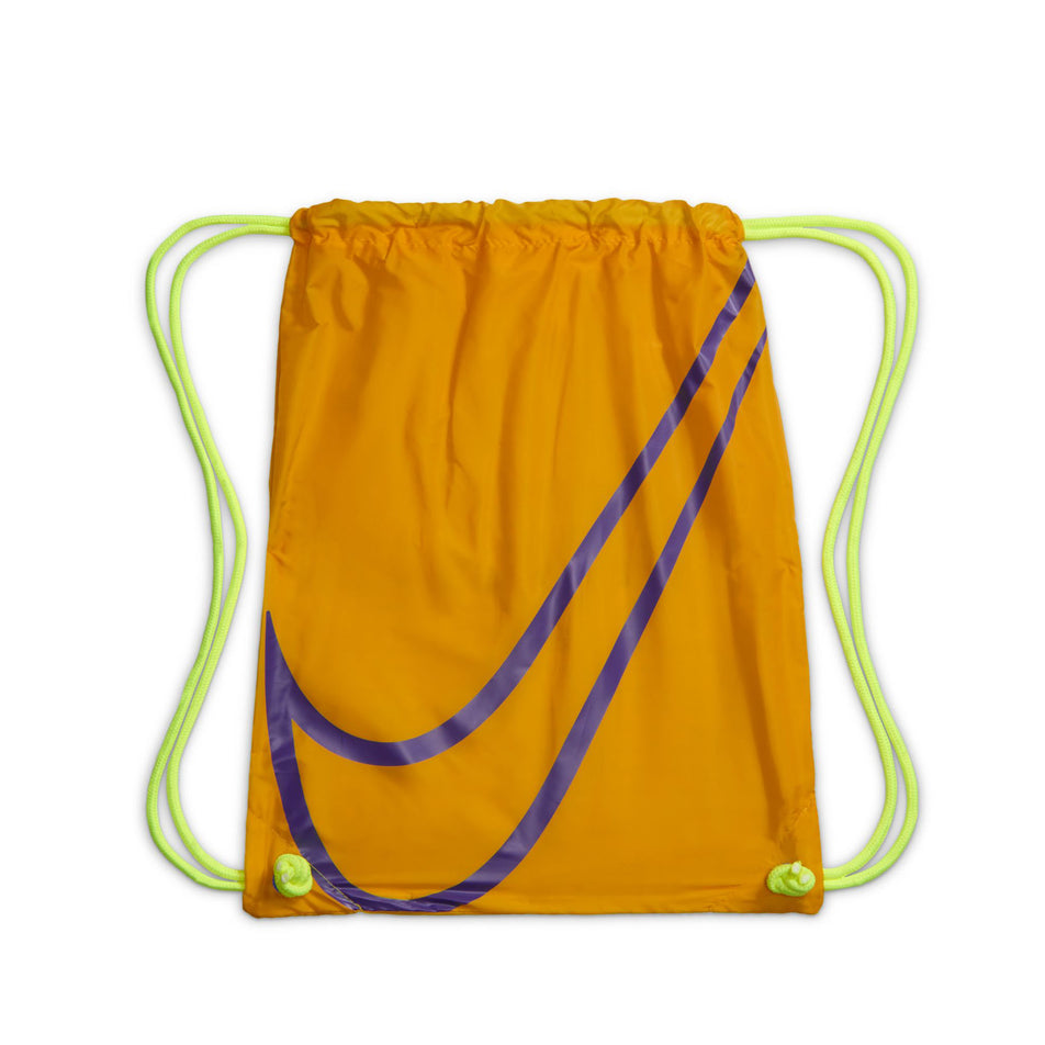 The shoe bag that comes with a pair of Nike Men's Alphafly 3 Running Shoes in the Laser Orange/Indigo Burst-Citron Pulse colourway.