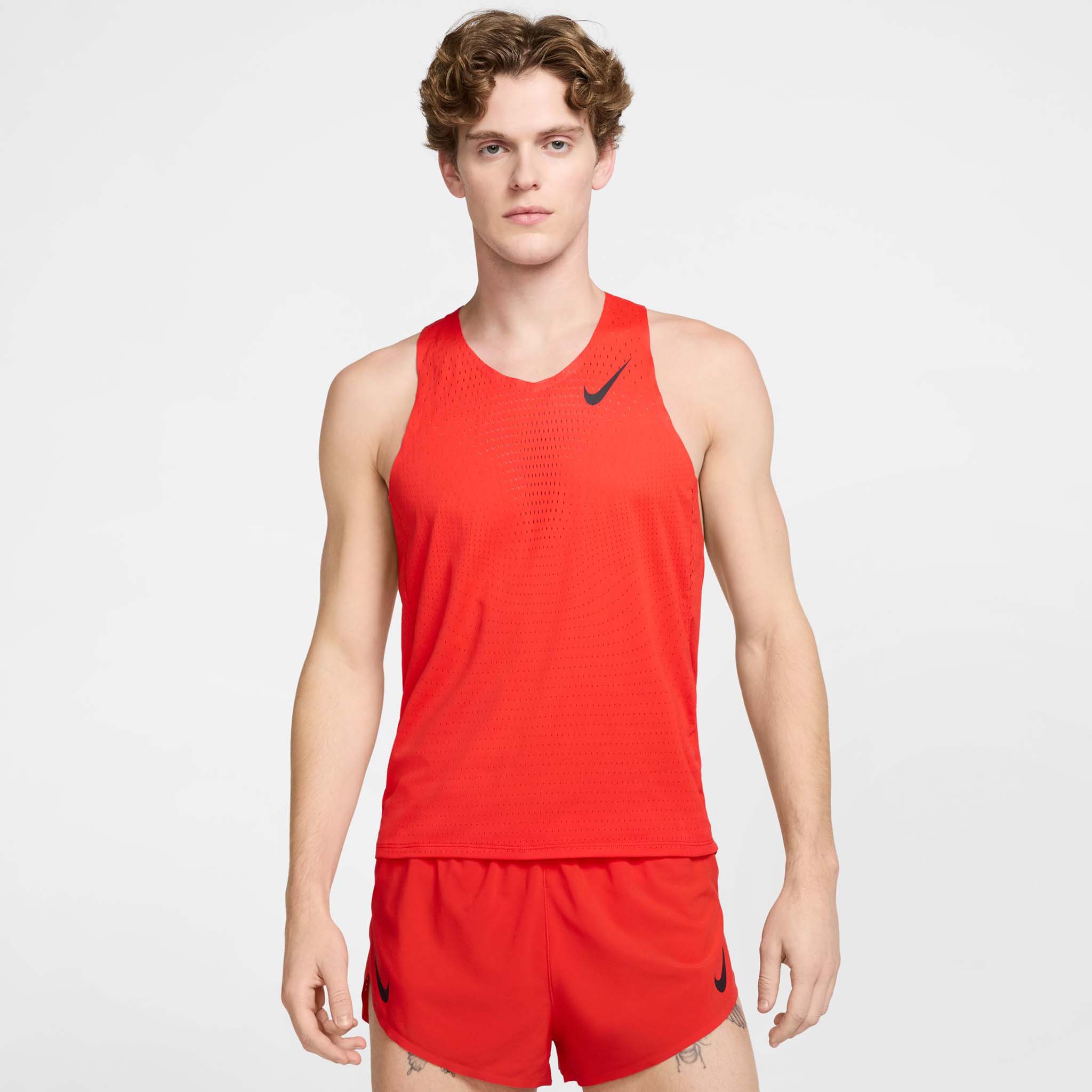 Nike Men's AeroSwift Dri-FIT ADV Running Singlet - Red | Run4It