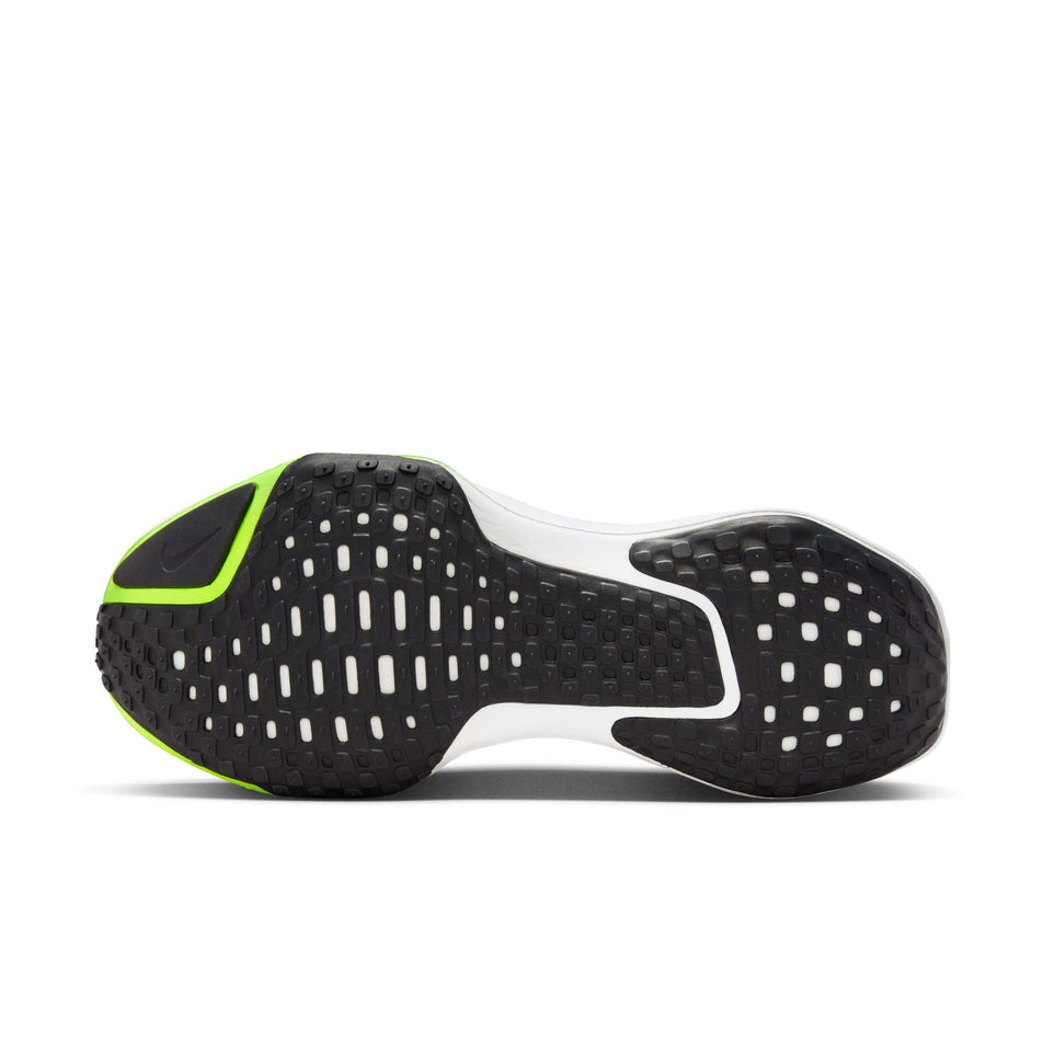 Outsole of the left shoe from a pair of Nike Men's Invincible 3 Road Running Shoes in the White/Black-Volt-Hyper Pink colourway (7970791424162)