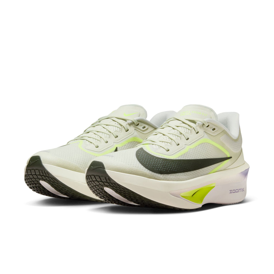 A pair of Nike Men's Zoom Fly 6 Running Shoes in the Sea Glass/Sequoia-Ultralime-Phantom colourway.