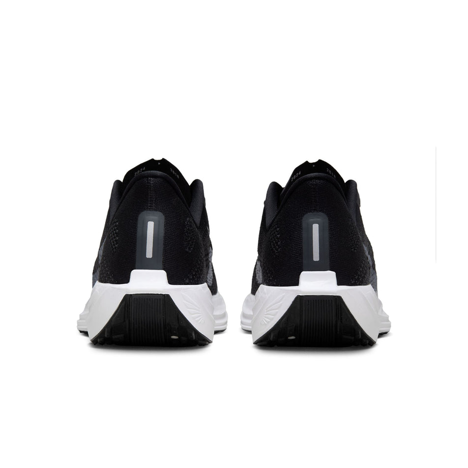 The back of a pair of Nike Men's Pegasus Plus Road Running Shoes in the Black/Pure Platinum-Anthracite-White colourway. (8683698192546)