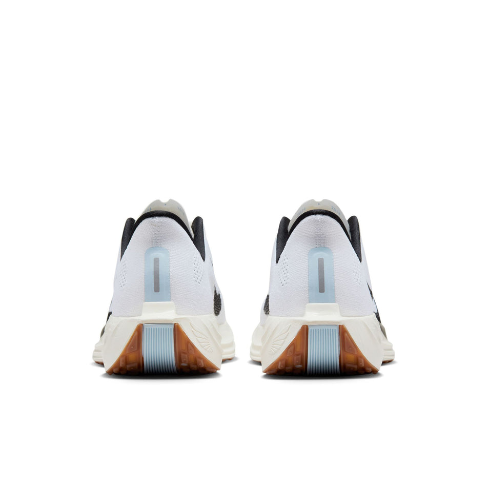 The back of a pair of Nike Men's Pegasus Plus Road Running Shoes in the White/Black-Sail-Blue Tint colourway.  (8614356779170)