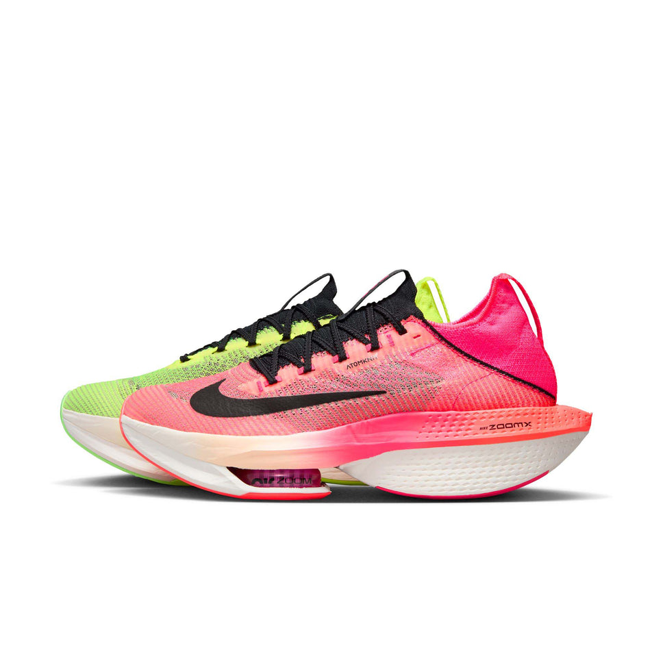 A pair of Nike Men's Alphafly 2 Road Racing Shoes in the Luminous Green/Black-Crimson Tint-Volt colourway (8104378957986)