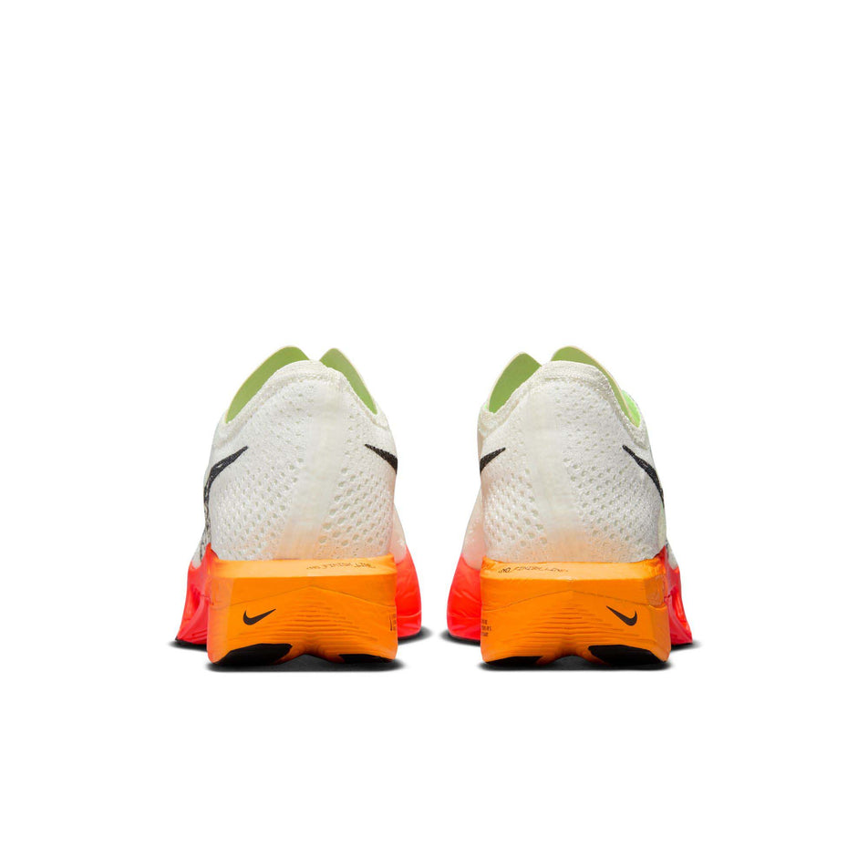 The back of a pair of Nike Men's Vaporfly 3 Road Racing Shoes in the Sea Glass/Black-Sundial-bright Crimson colourway (8072787624098)