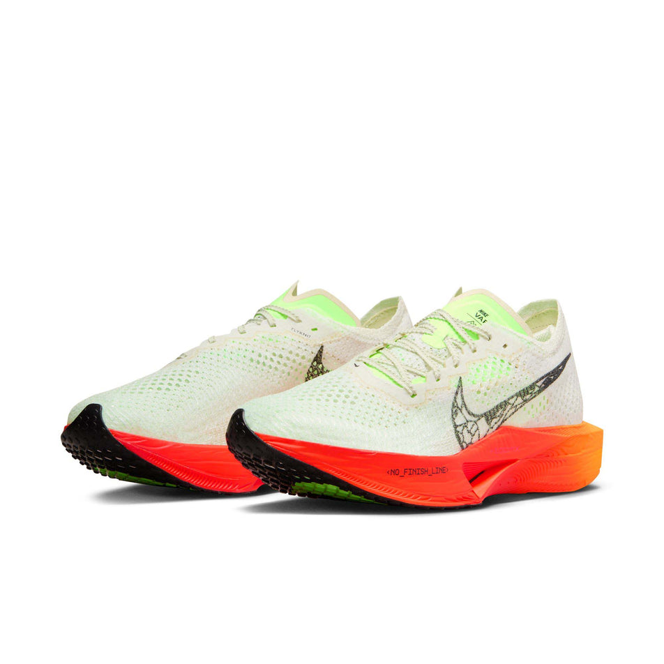 A pair of Nike Men's Vaporfly 3 Road Racing Shoes in the Sea Glass/Black-Sundial-bright Crimson colourway (8072787624098)