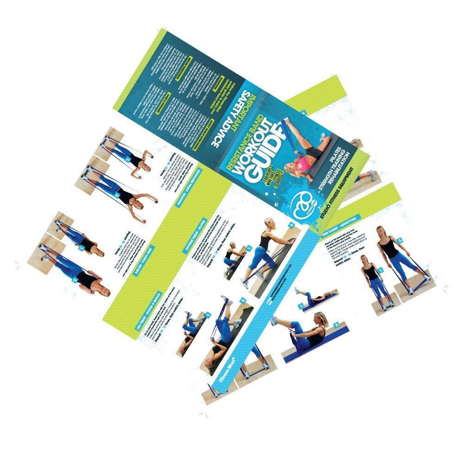 The guide that comes with a Fitness-Mad Medium Resistance Band 1.5m x 15cm (8218218102946)