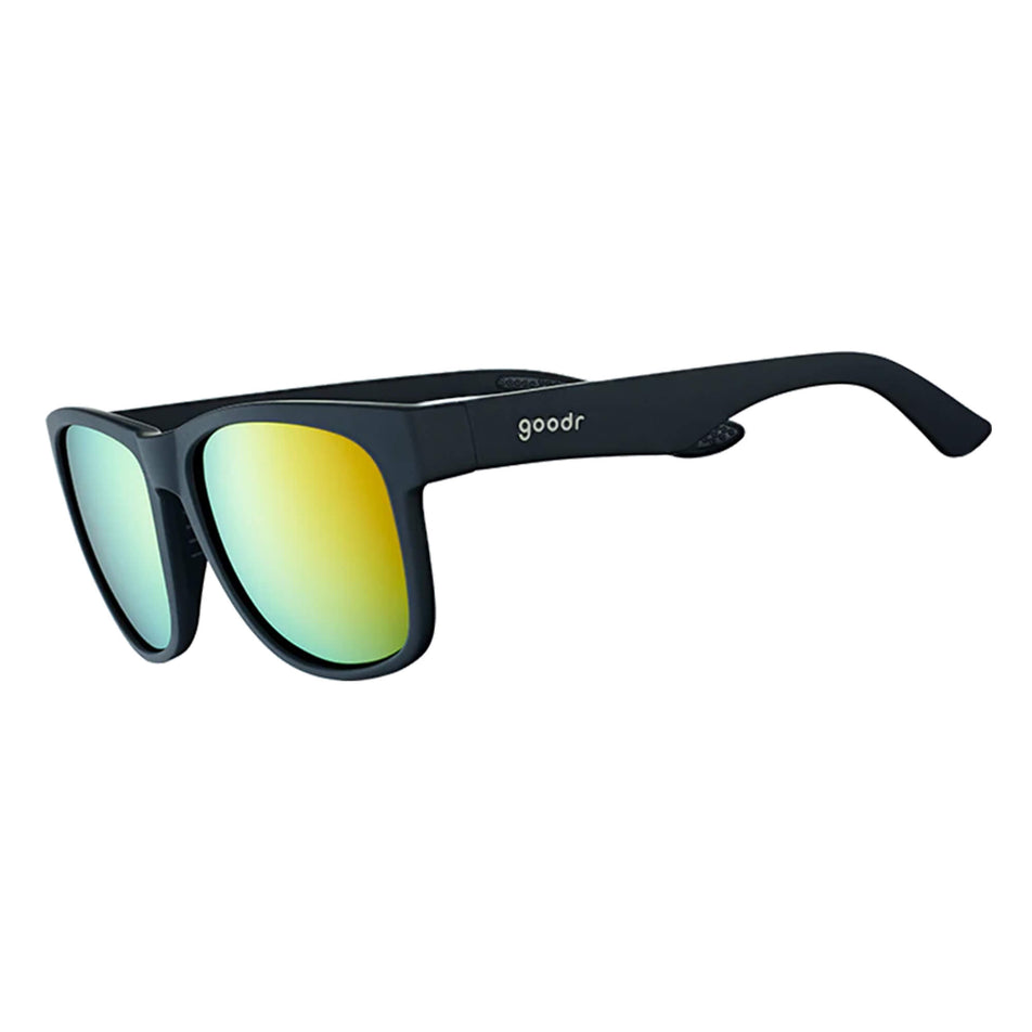 Side view of a pair of goodr Beelzebubs Bourbon Burpees - BFG - Running Sunglasses (8044278153378)