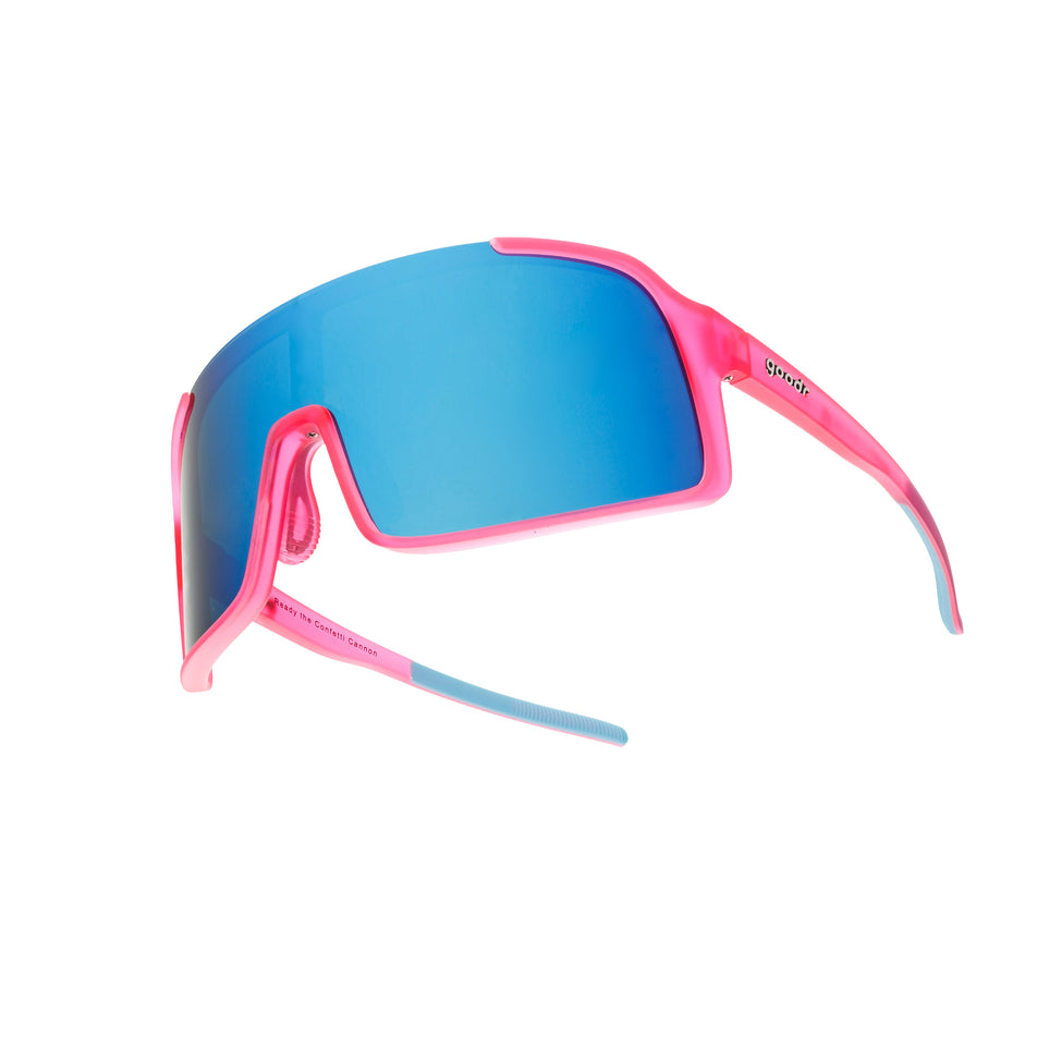 Side view of the goodr Ready the Confetti Cannon - Astro G - Sunglasses.