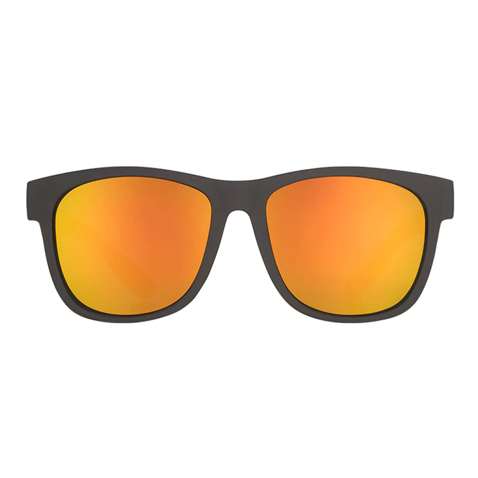 Front view of a pair of goodr Beelzebubs Bourbon Burpees - BFG - Running Sunglasses
