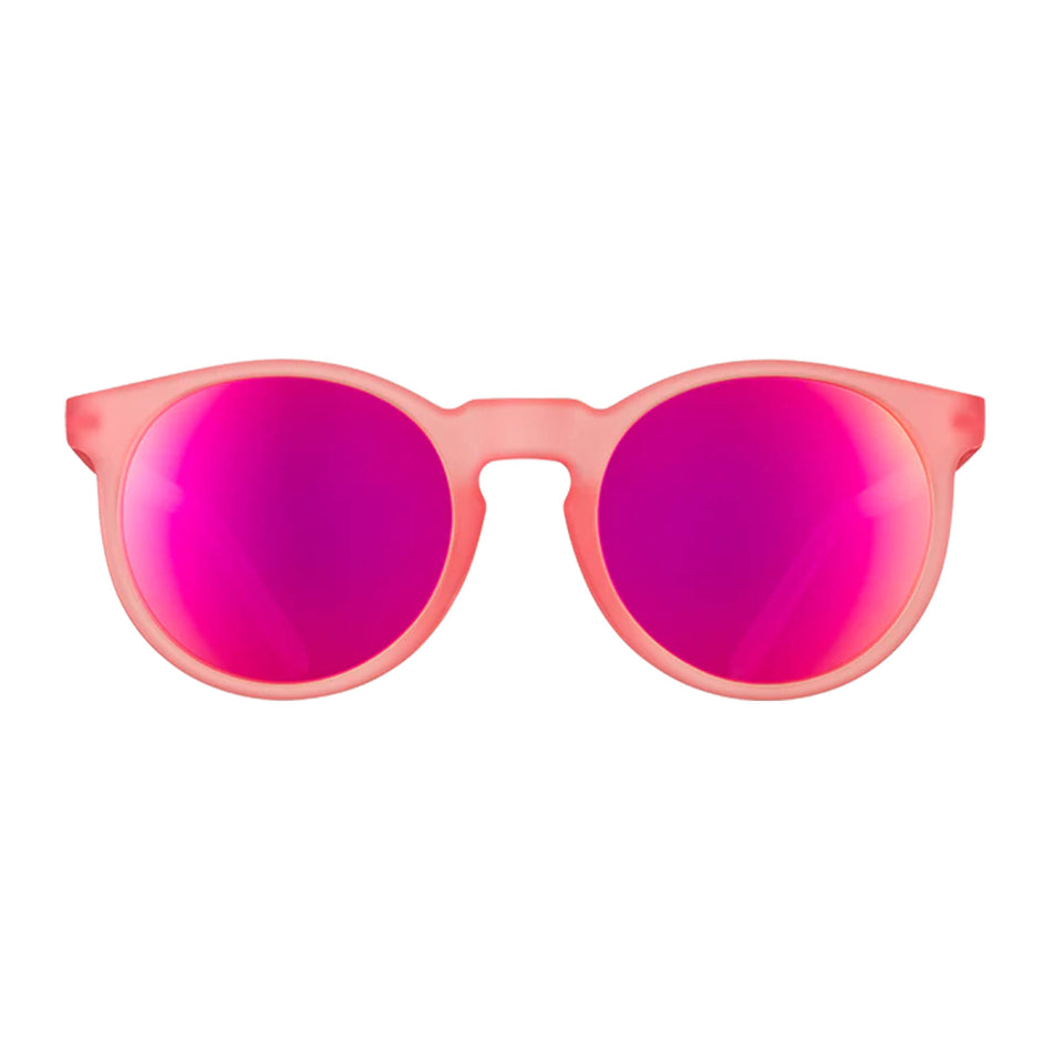 Front view of a pair of goodr Influencers Pay Double - Circle G - Running Sunglasses
