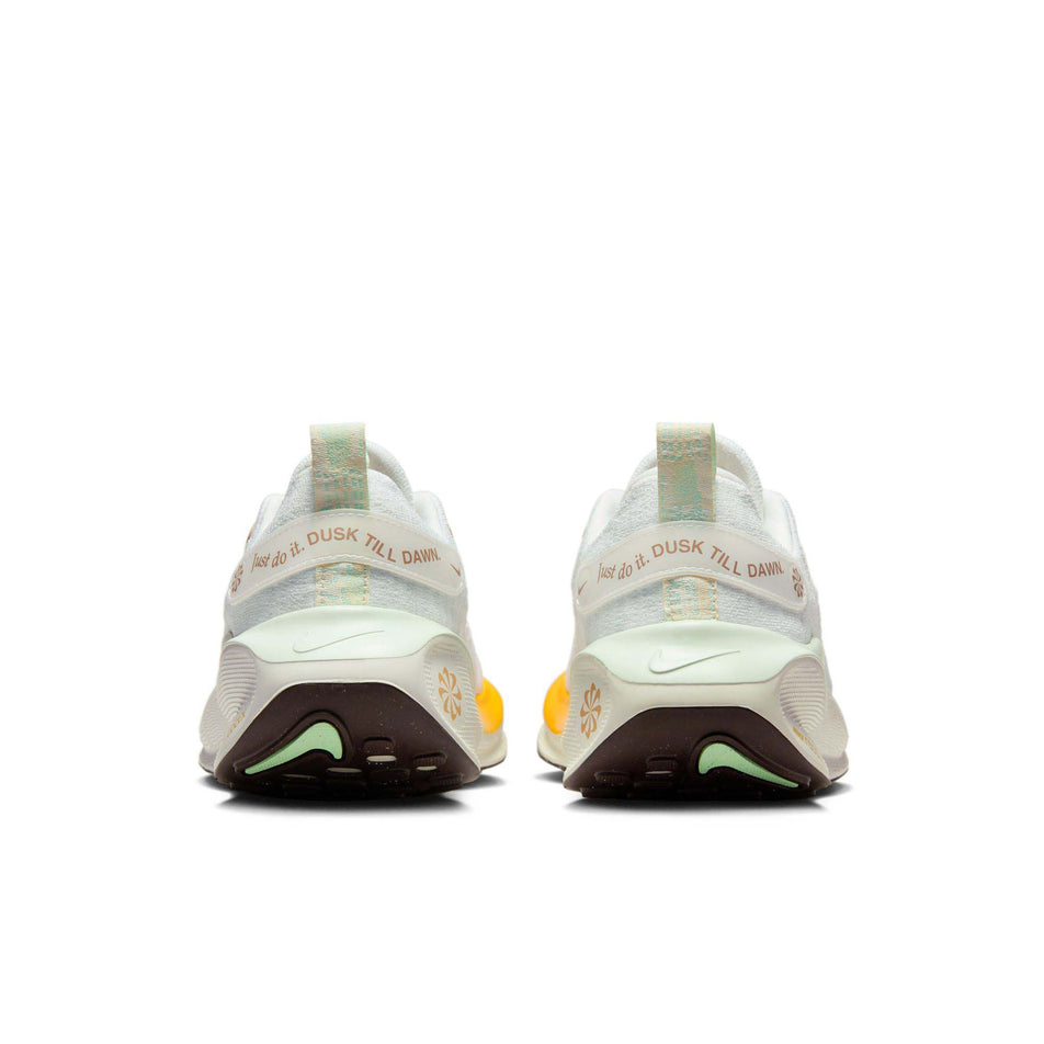 The back of a pair of Nike Women's InfinityRN 4 Road Running Shoes in the White/Multi-Color-Sail-Vapor Green colourway (8215818895522)