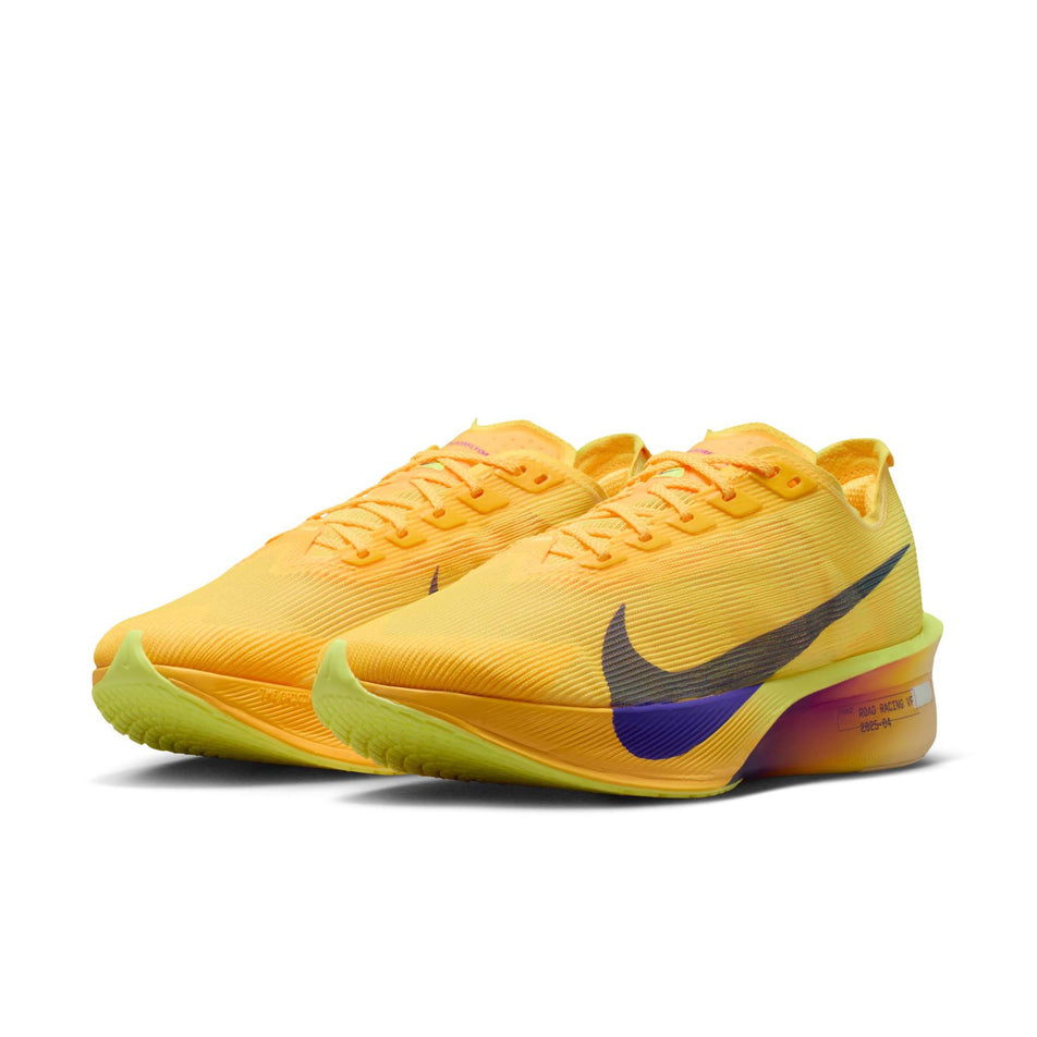 Nike | Women's Vaporfly 4 Road Racing Shoes - Citron Pulse/Indigo Burst-Laser Orange
