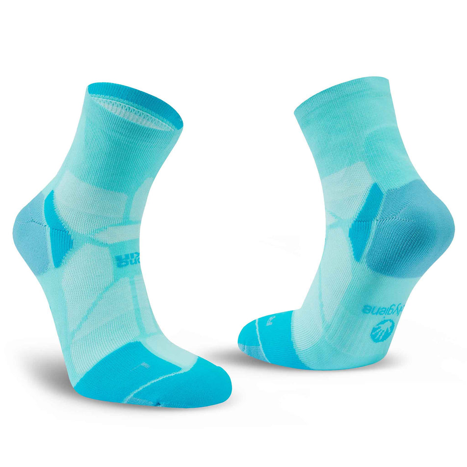 A pair of Hilly Unisex Marathon Fresh Anklet in the Larimar/Peacock colourway.