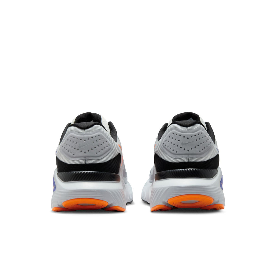 The back of a pair of Nike Men's Structure 26 Road Running Shoes in the Pure Platinum/Persian Violet-Wolf Grey colourway. (8684597543074)