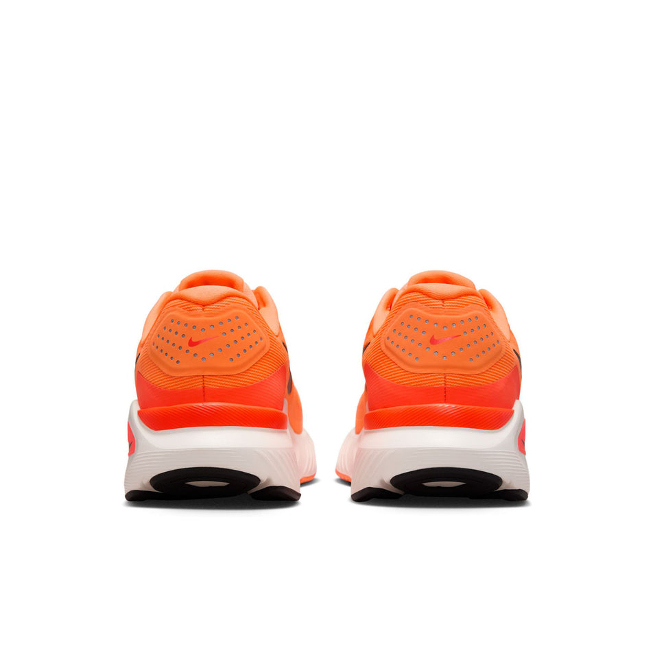 The back of a pair of Nike Men's Structure 26 Road Running Shoes in the Total Orange/Black-Total Crimson Chalk colourway. (8723638255778)