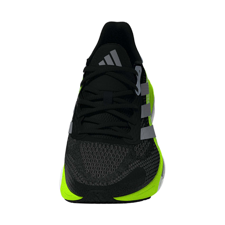 The upper of the left shoe from a pair of adidas Men's Solarcontrol 2 Running Shoes in the Core Black/Grey/Lucid Lemon colourway (7969201488034)