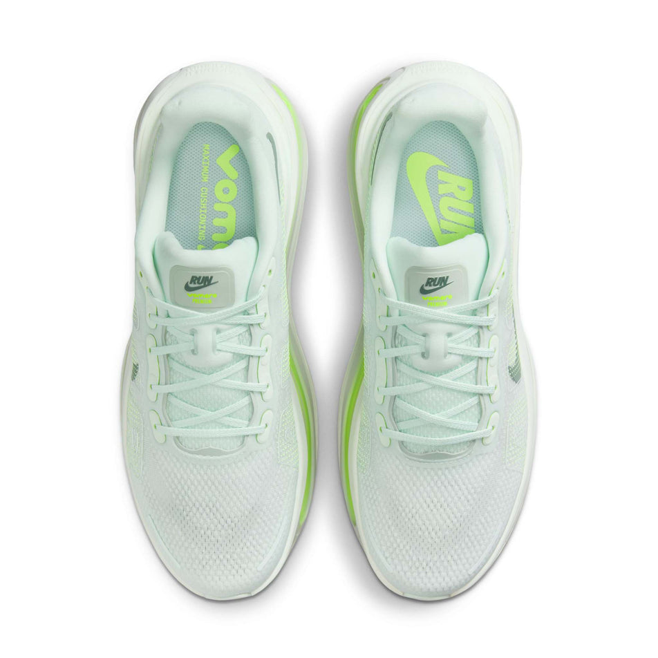 The uppers of a pair of Nike Men's Vomero Premium Running Shoes in the Barely Green/Clay Green-Barely Volt-Volt colourway. (8754887295138)