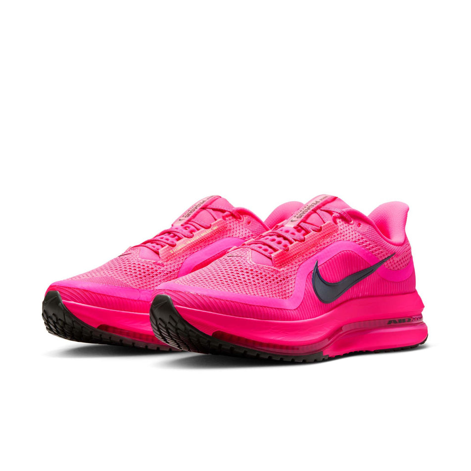 A pair of Nike Men's Pegasus Premium Road Running Shoes in the Hyper Pink/Sequoia-Bright Crimson colourway. (8636656582818)