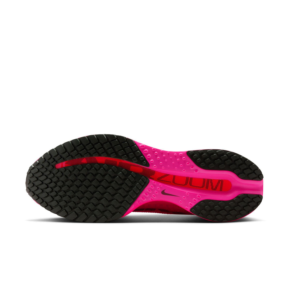 The outsole of the left shoe from a pair of Nike Men's Pegasus Premium Road Running Shoes in the Hyper Pink/Sequoia-Bright Crimson colourway. (8636656582818)