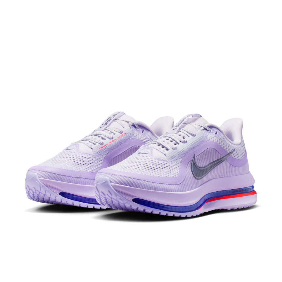 A pair of Nike Women's Pegasus Premium Road Running Shoes in the Barely Grape/Purple Dynasty-Violet Mist colourway.