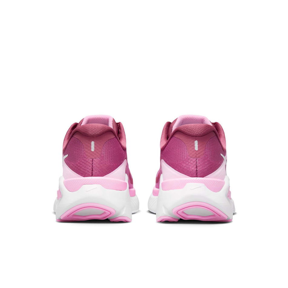 The back of a pair of Nike Women's Structure Plus Road Running Shoes in the Pink Smoke/White-Pink Rise-Light Magenta colourway.