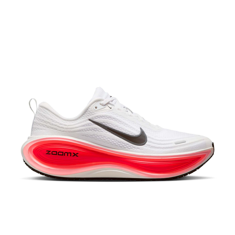 Lateral view of the right shoe from a pair of Nike Men's Vomero Plus Road Running Shoes in the White/Black-Bright Crimson colourway. (8723673153698)