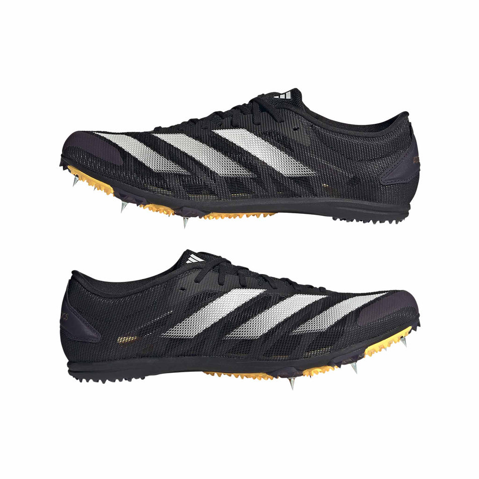 A pair of adidas Unisex adizero XCS Running Spikes in the core black/zero met./spark colourway. (8472647532706)