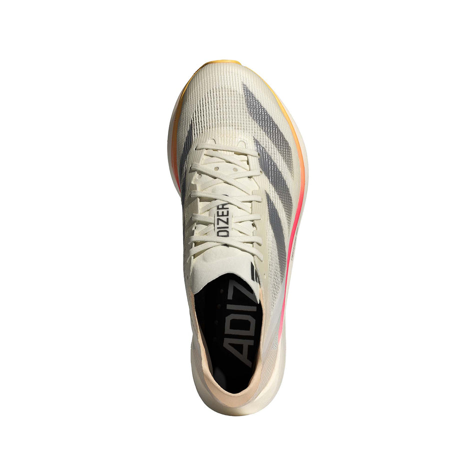 The upper of the right shoe from a pair of adidas Women's Takumi Sen 10 Running Shoes in the Ivory/Iron Met./Off White colourway (8193622835362)