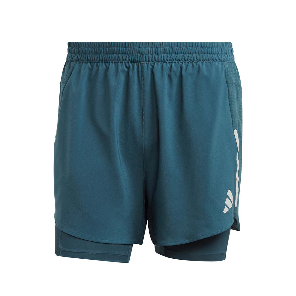 Front a pair of adidas Men's Designed 4 Running 2-in-1 Shorts in the Arctic Night colourway (8005321064610)