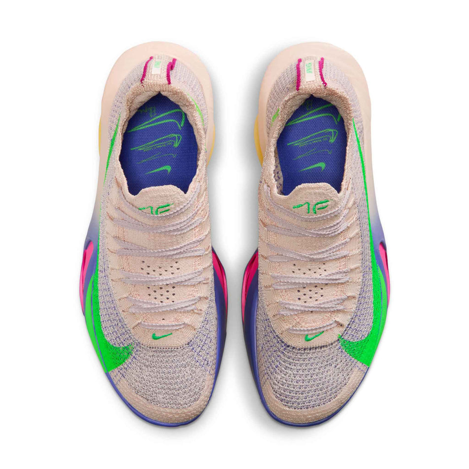 The uppers of a pair of Nike Women's Alphafly 3 