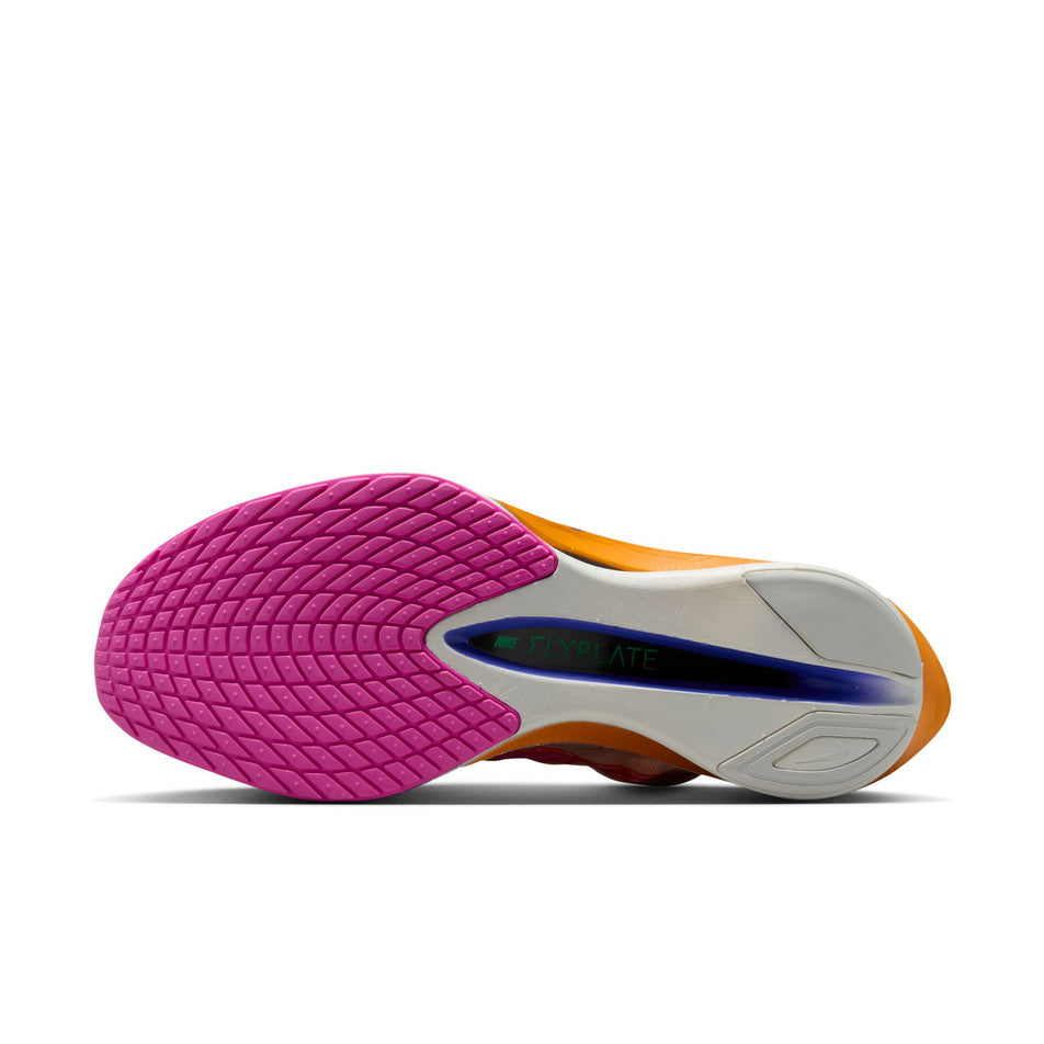 The outsole of the left shoe from a pair of Nike Women's Vaporfly 4 