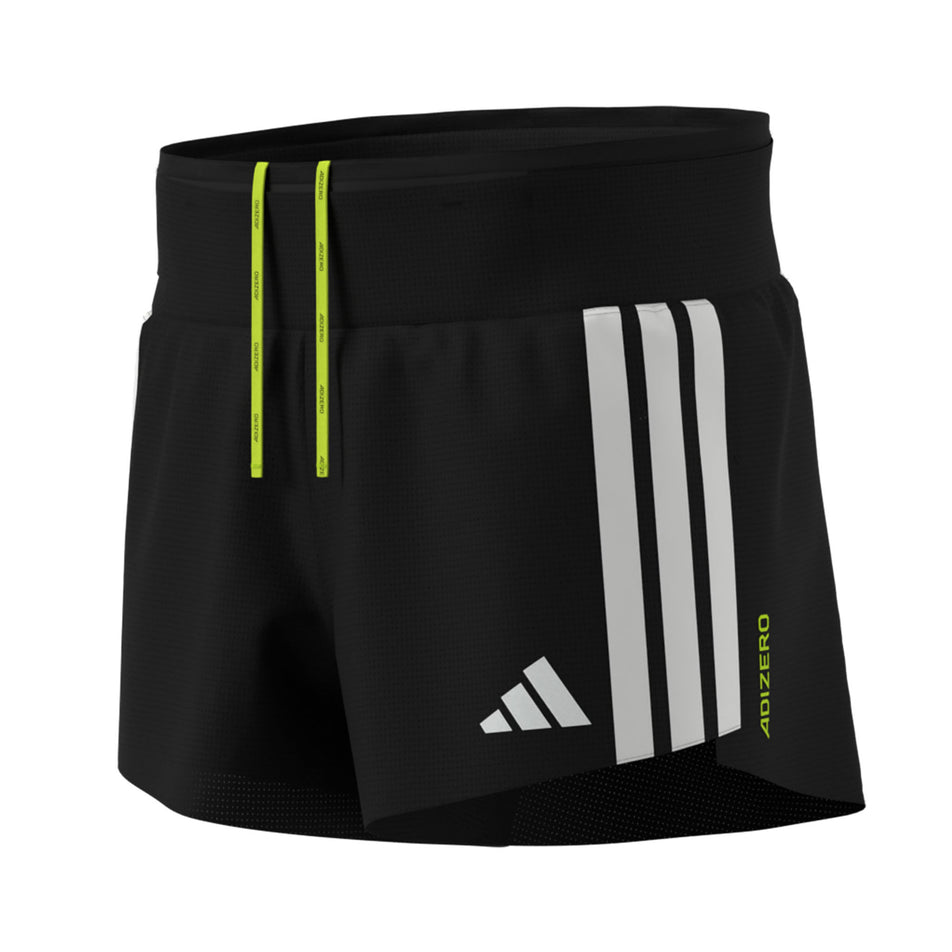 Front view of the adidas Men's Adizero Gel Pocket Shorts in the Black colourway.