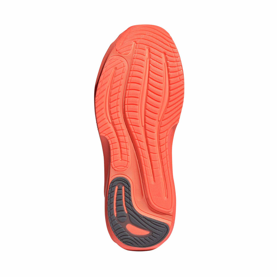 The outsole of the right shoe from a pair of adidas Men's Supernova Rise 3 Running Shoes in the Aurora Onix/Silver met./Lucid Orange colourway.