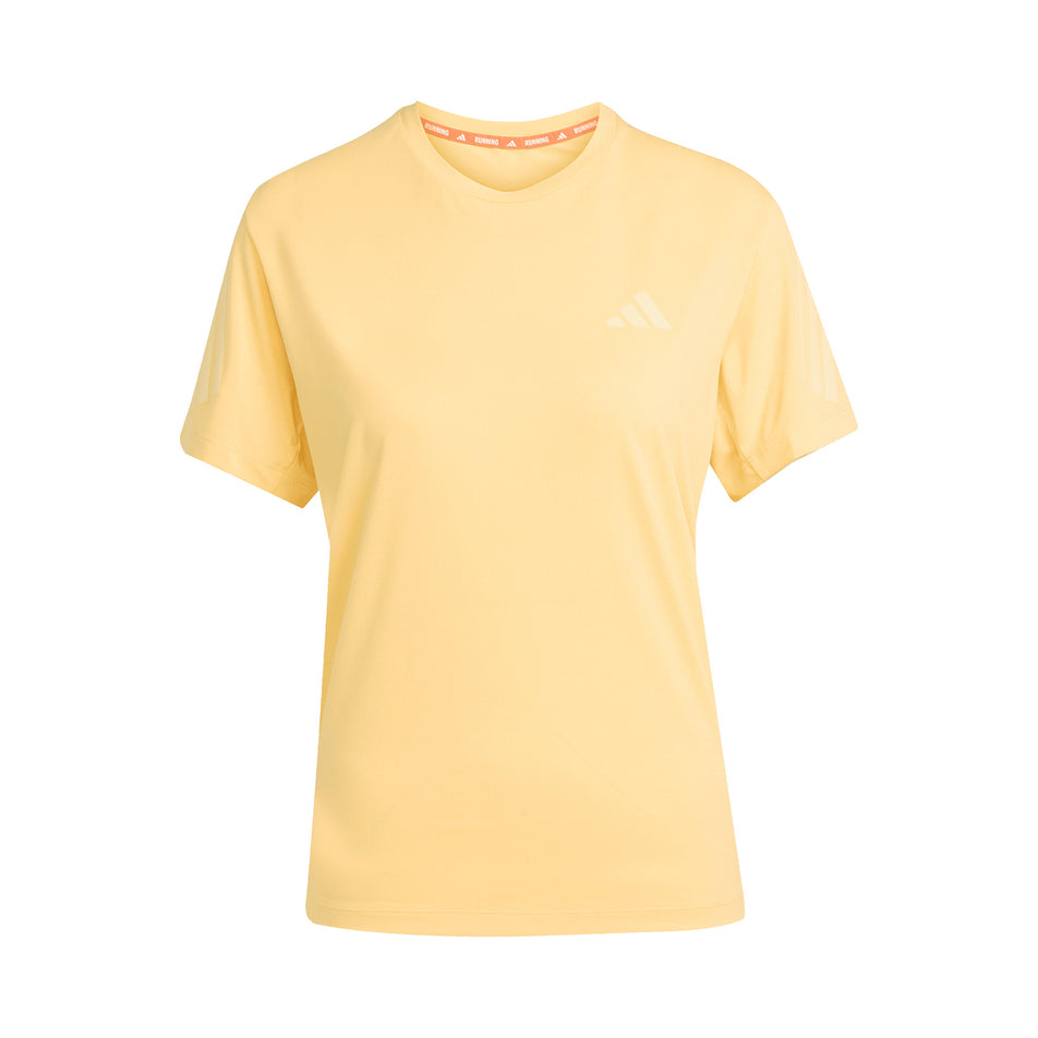 Front view of the adidas Women's adi365 Tee in the Semi Ice Tangerine colourway.