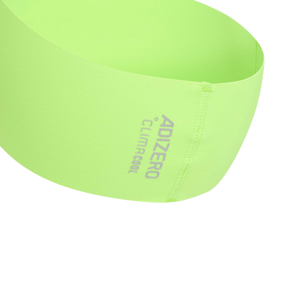 The adidas Unisex Run CC Headband in the Solar Yellow/Reflective Silver colourway.