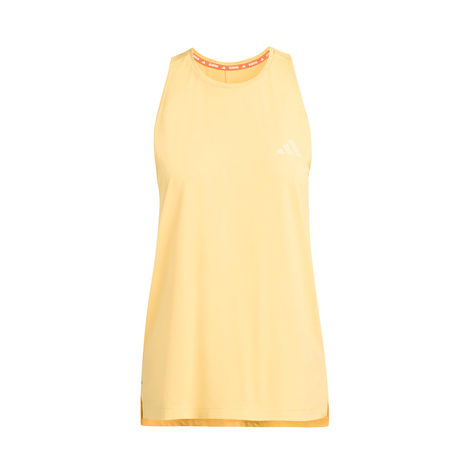 Front view of the adidas Women's adi365 Climacool Tank Top in the Semi Ice Tangerine colourway.