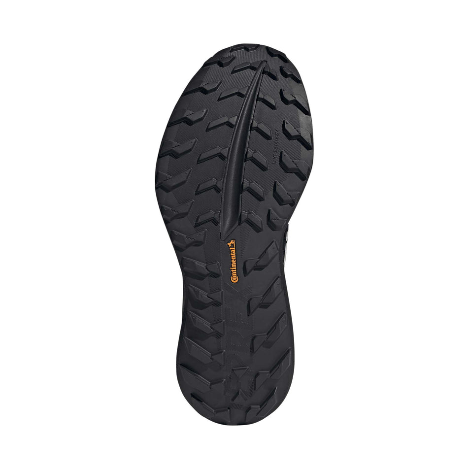 The outsole of the right shoe from a pair of adidas Men's Terrex Agravic SL Running Shoes in the Core Black/Grey Two/Core Black colourway.