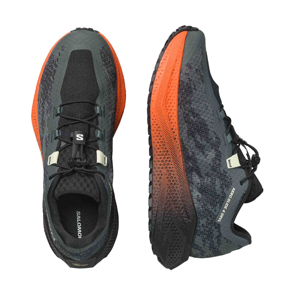 A pair of Salomon Men's Aero Glide 4 GRVL Running Shoes in the Urban Chic/Black colourway.